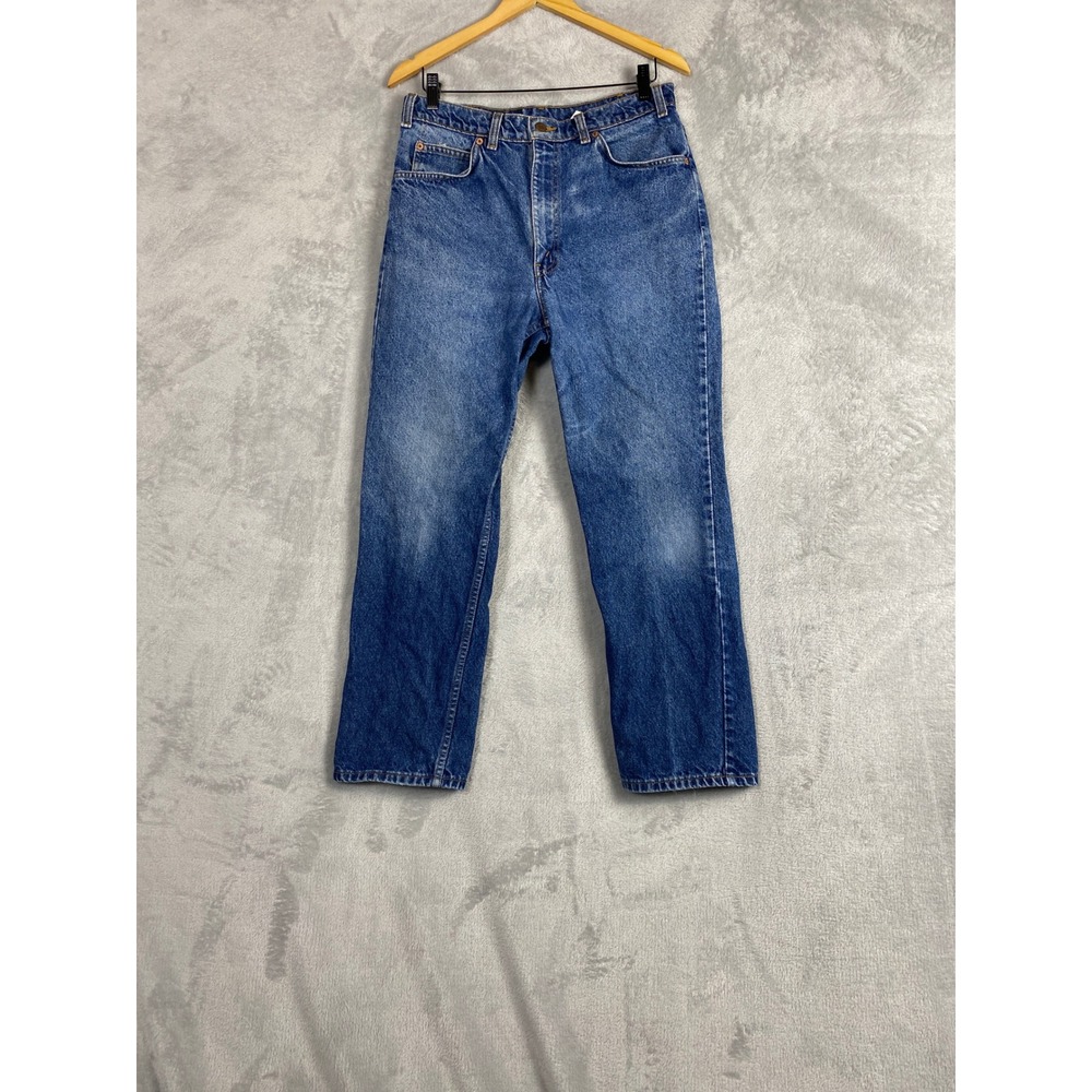 Vintage Levi's 506 Mens Orange Tab Straight Leg Jeans Blue Medium Wash 34x30